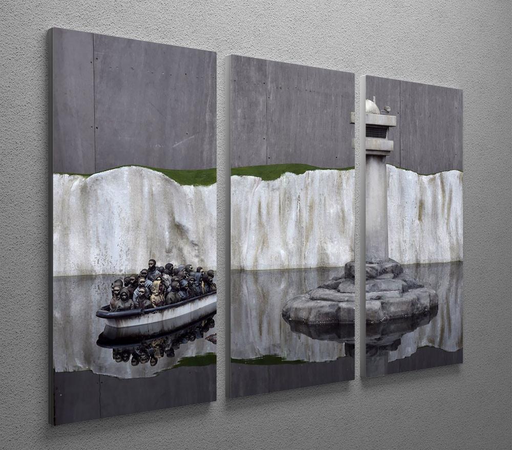 Banksy Refugee 3 Split Panel Canvas Print - Canvas Art Rocks