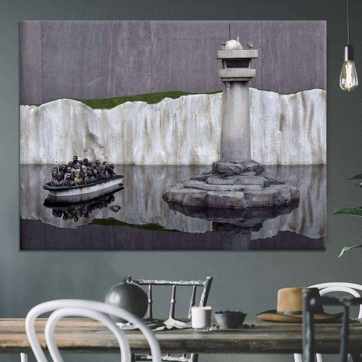 Banksy Refugee Canvas Print or Poster