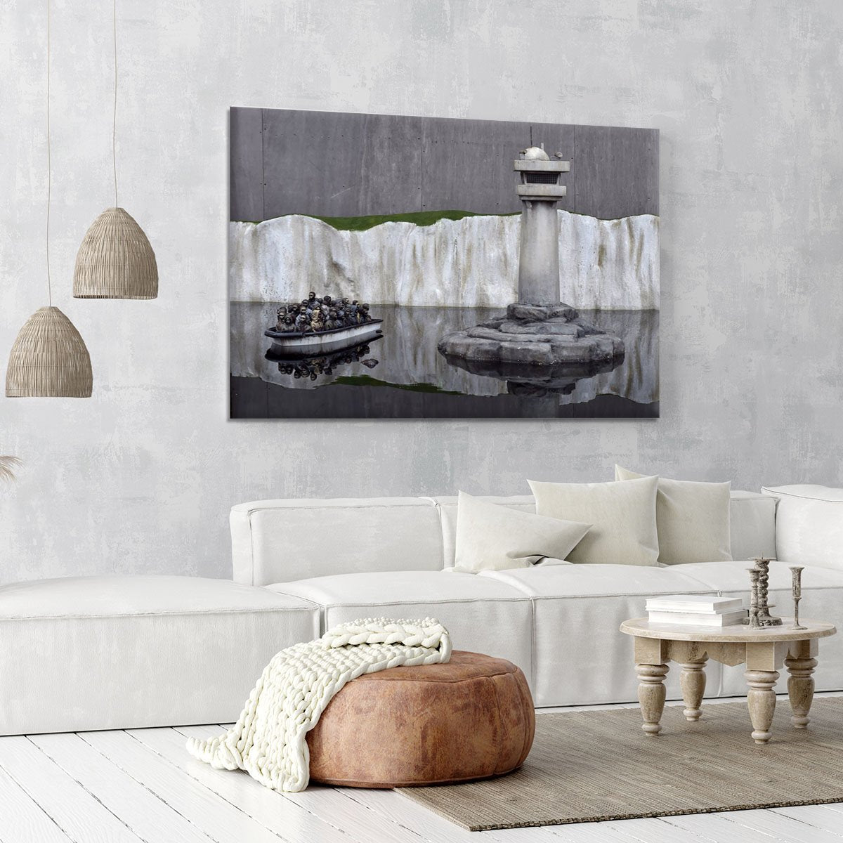 Banksy Refugee Canvas Print or Poster