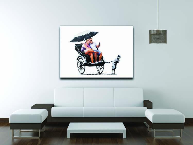 Banksy Rickshaw Kid Canvas Print or Poster - Canvas Art Rocks - 4