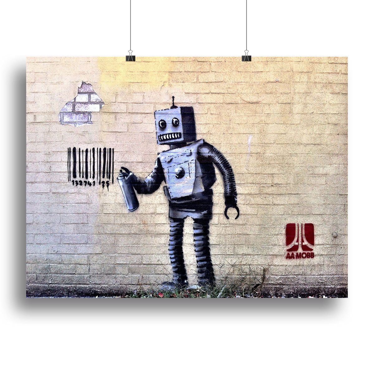 Banksy Robot Canvas Print or Poster