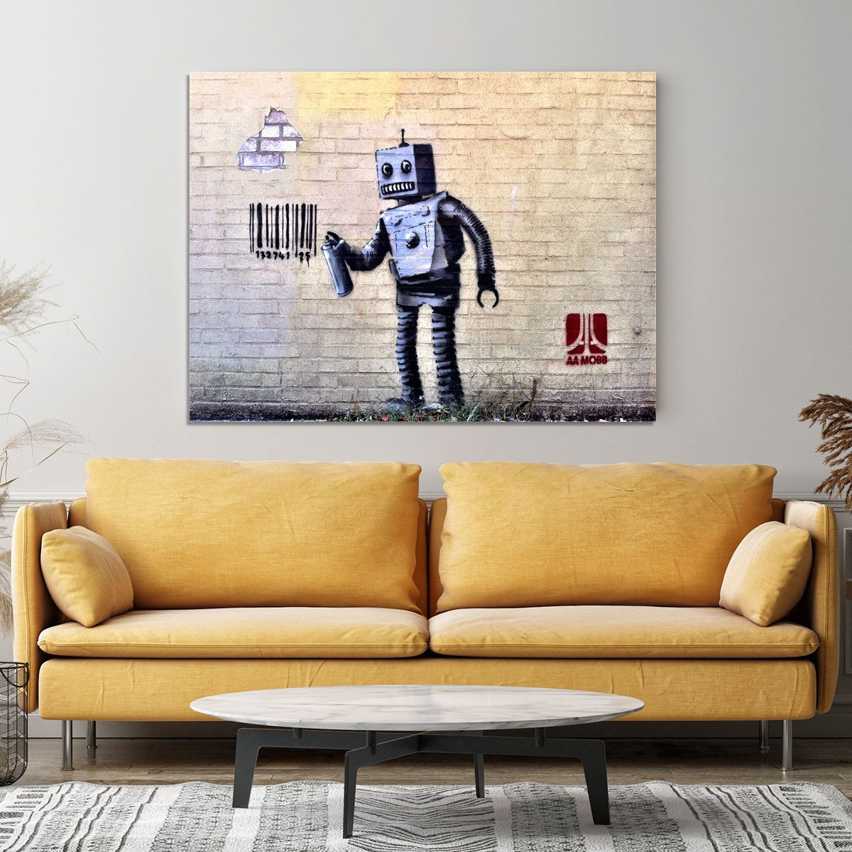Banksy Robot Canvas Print or Poster