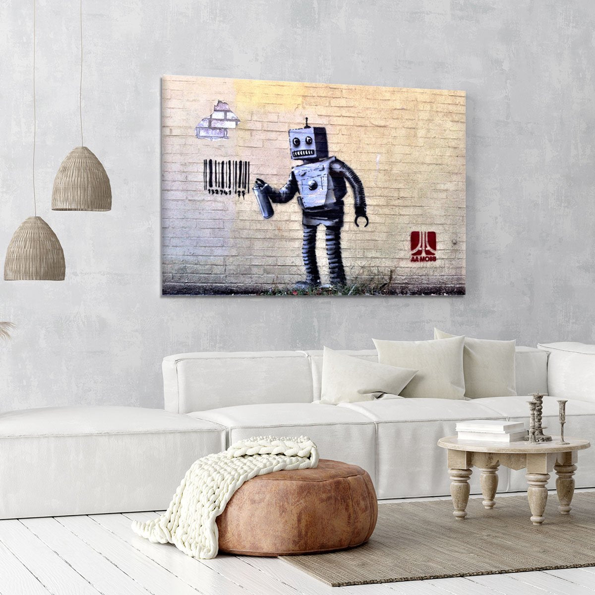 Banksy Robot Canvas Print or Poster