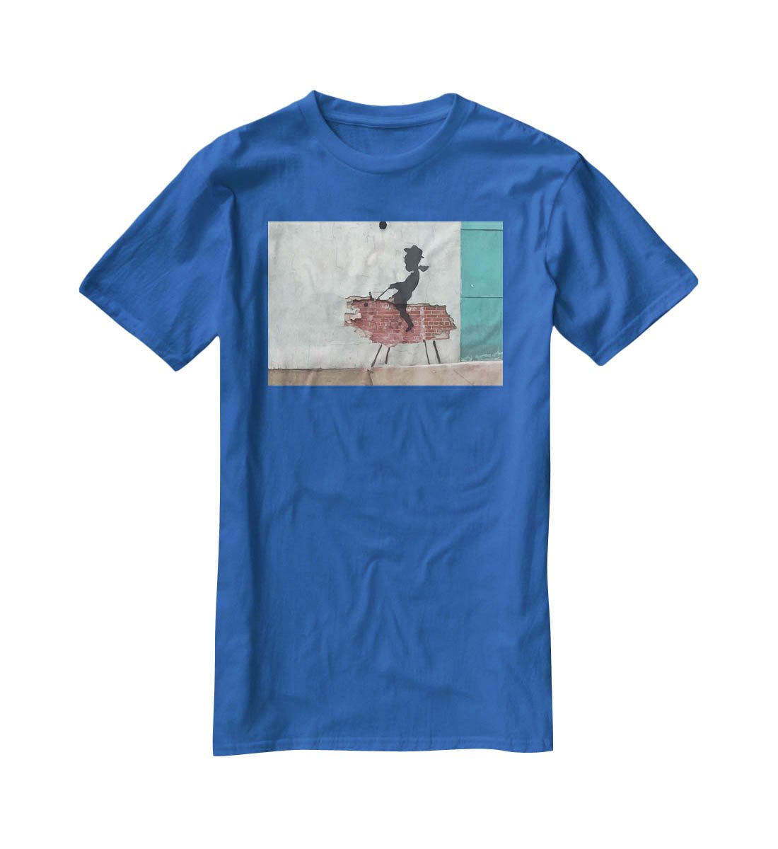 Banksy Rodeo Boy T-Shirt - Canvas Art Rocks - 2