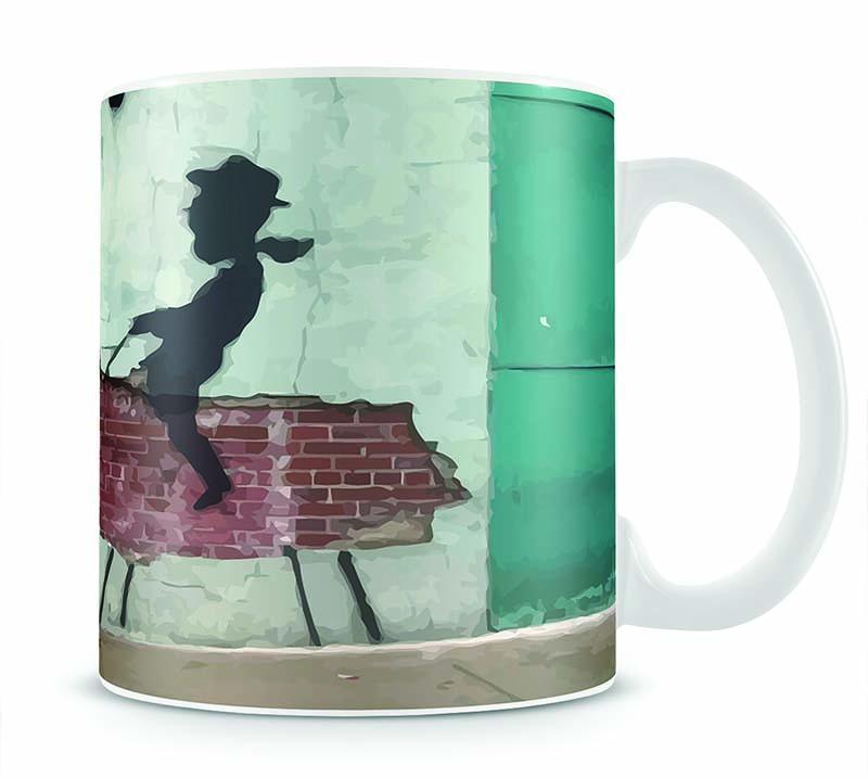 Banksy Rodeo Boy Mug - Canvas Art Rocks - 1