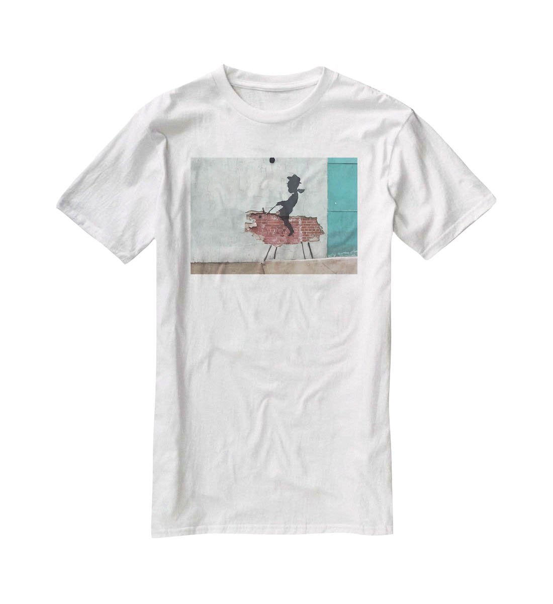 Banksy Rodeo Boy T-Shirt - Canvas Art Rocks - 5