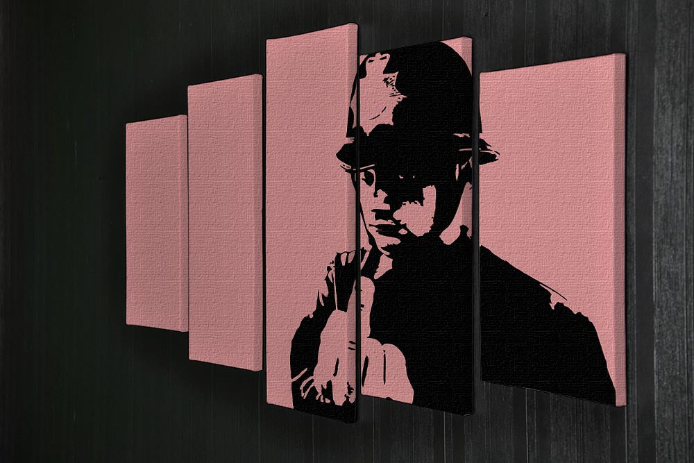 Banksy Rude Policeman Red 5 Split Panel Canvas - Canvas Art Rocks - 2