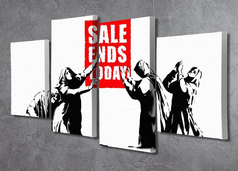 Banksy Sale Ends Today 4 Split Panel Canvas - Canvas Art Rocks - 2