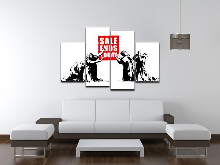 Banksy Sale Ends Today 4 Split Panel Canvas - Canvas Art Rocks - 3