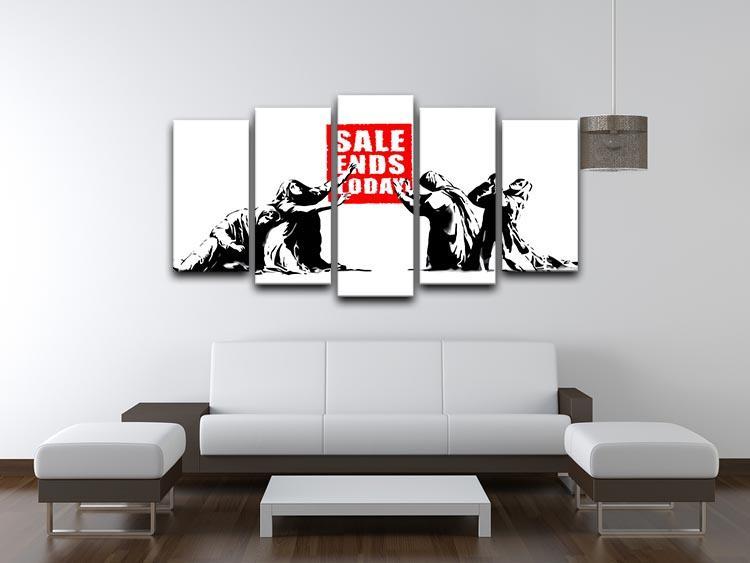Banksy Sale Ends Today 5 Split Panel Canvas - Canvas Art Rocks - 3