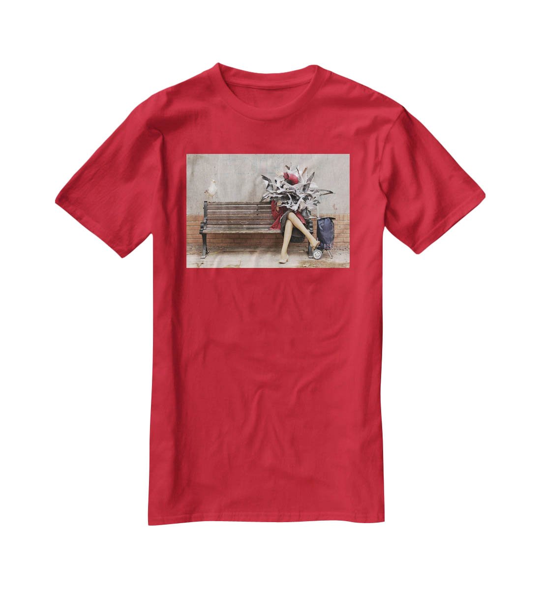 Banksy Seagulls T-Shirt - Canvas Art Rocks - 4