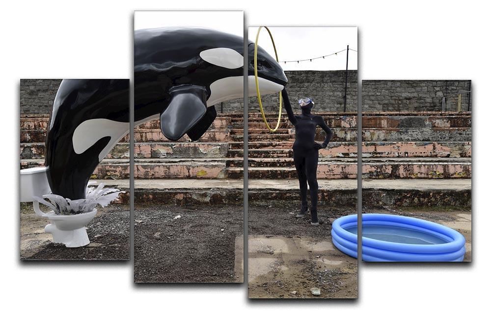 Banksy Seaworld 4 Split Panel Canvas  - Canvas Art Rocks - 1