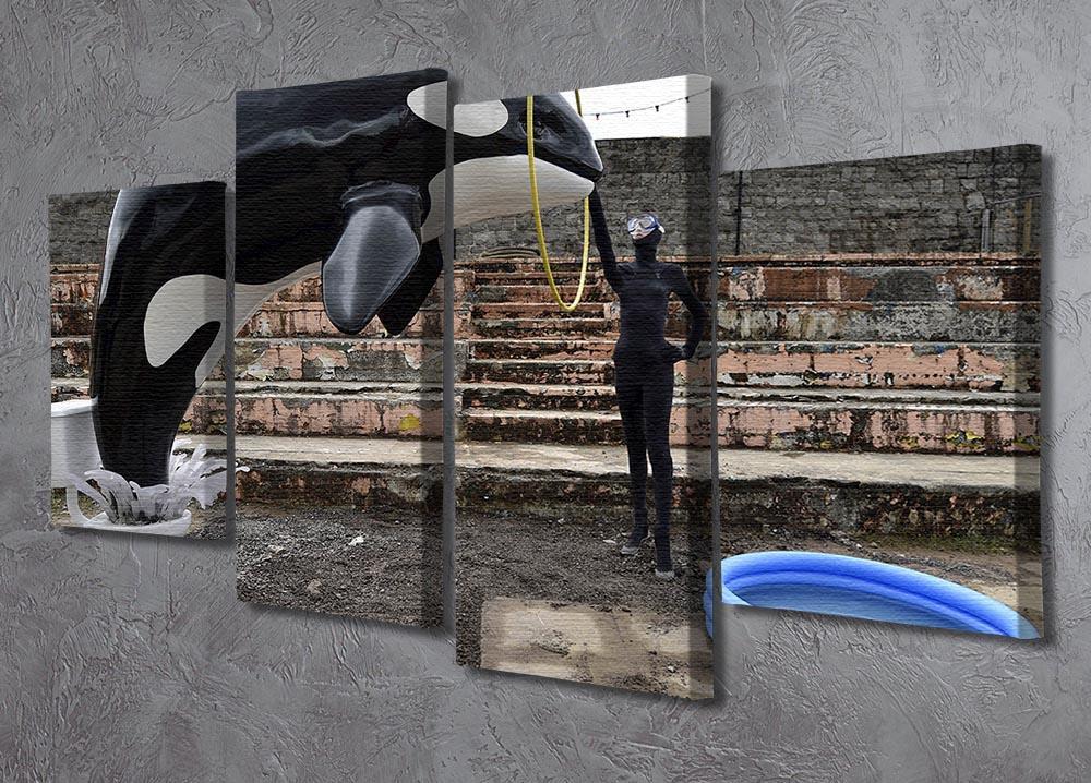 Banksy Seaworld 4 Split Panel Canvas - Canvas Art Rocks - 2