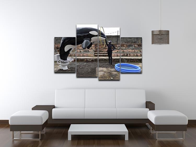 Banksy Seaworld 4 Split Panel Canvas - Canvas Art Rocks - 3