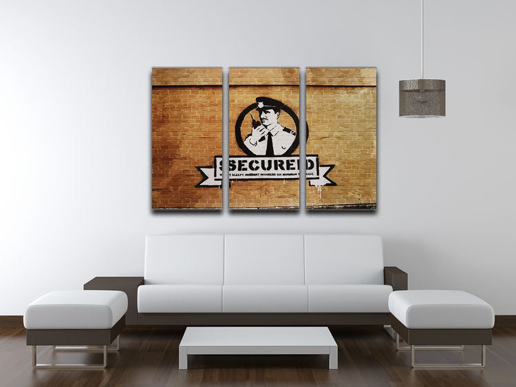 Banksy Secured Liverpool 3 Split Panel Canvas Print - Canvas Art Rocks - 3