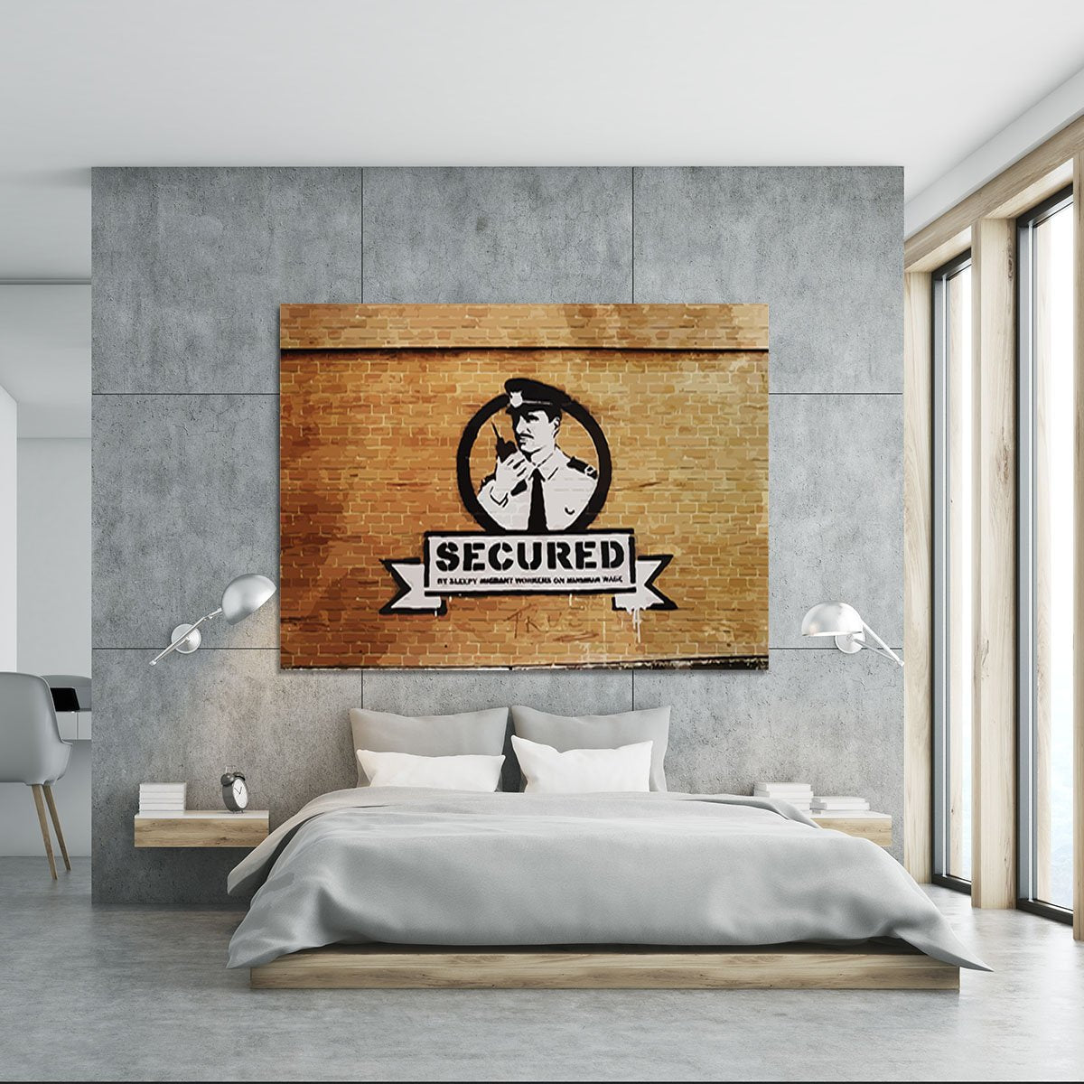 Banksy Secured Liverpool Canvas Print or Poster