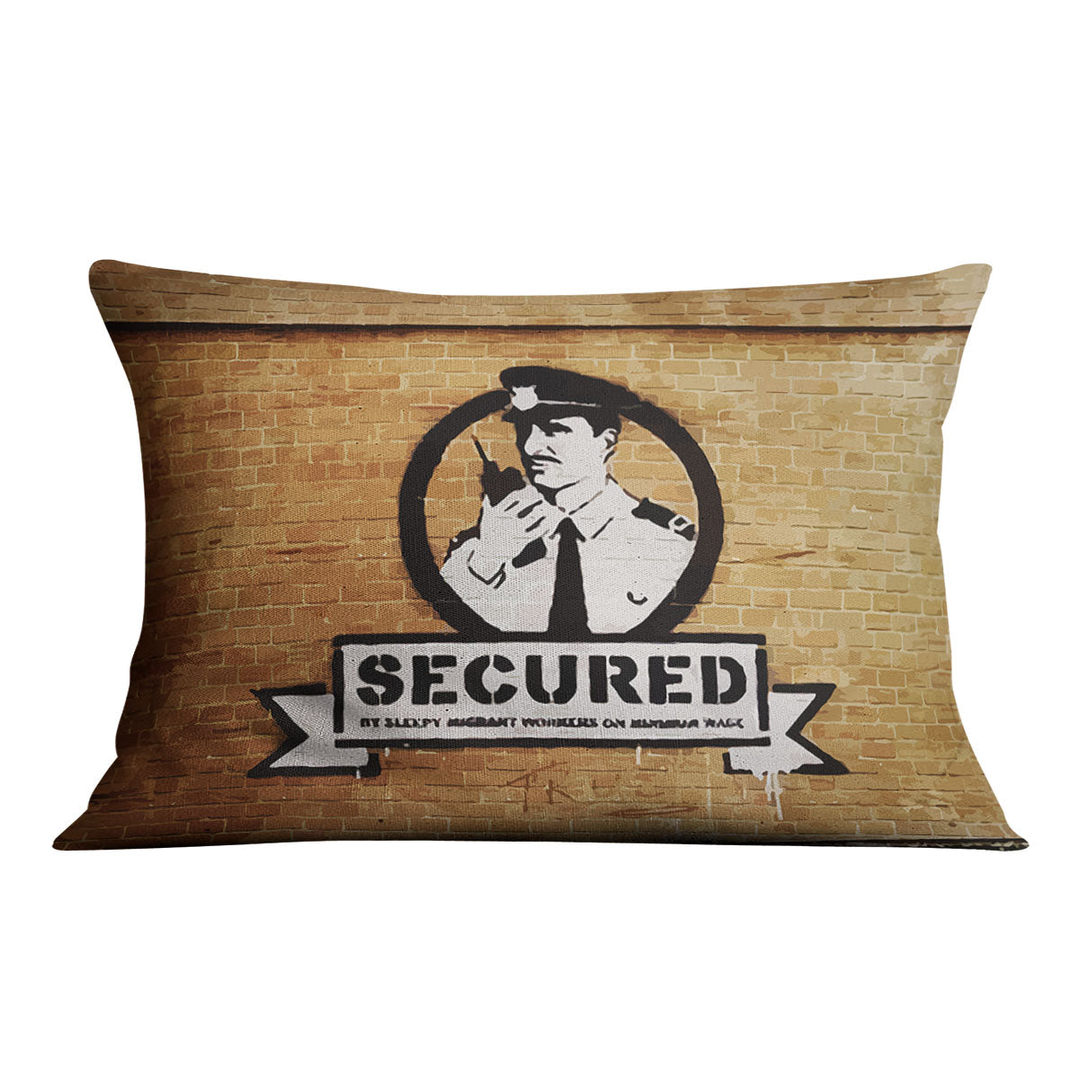 Banksy Secured Liverpool Cushion - Canvas Art Rocks - 4