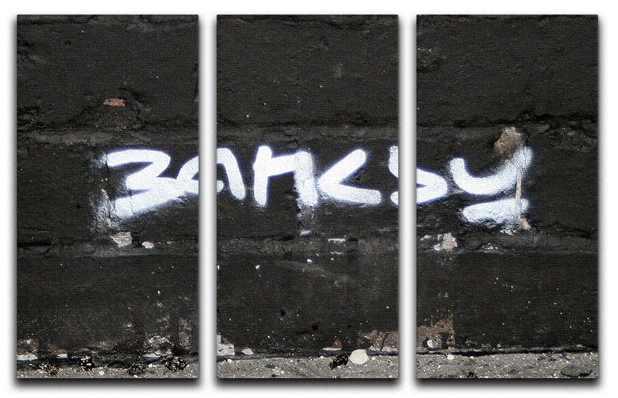Banksy Signature Tag 3 Split Panel Canvas Print - Canvas Art Rocks