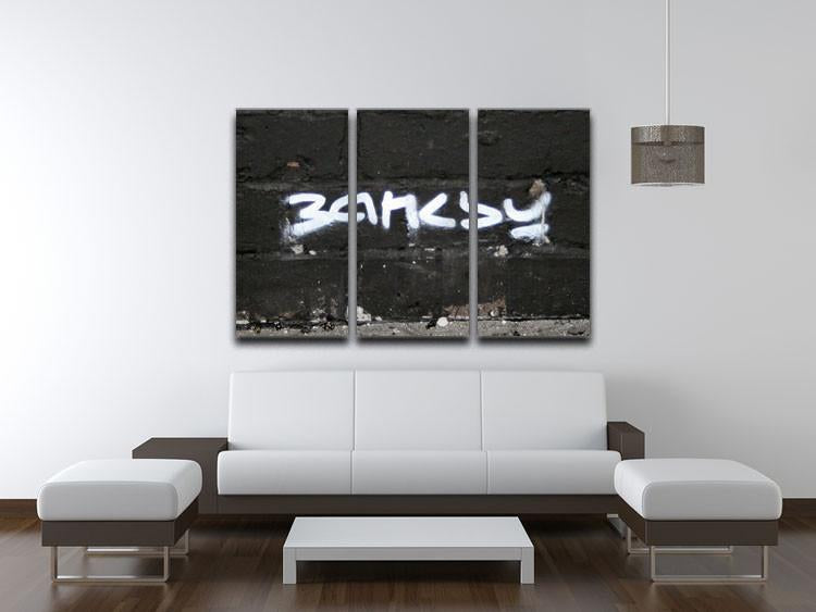 Banksy Signature Tag 3 Split Panel Canvas Print - Canvas Art Rocks