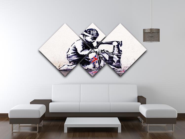 Banksy Slave Labour 4 Square Multi Panel Canvas - Canvas Art Rocks - 3