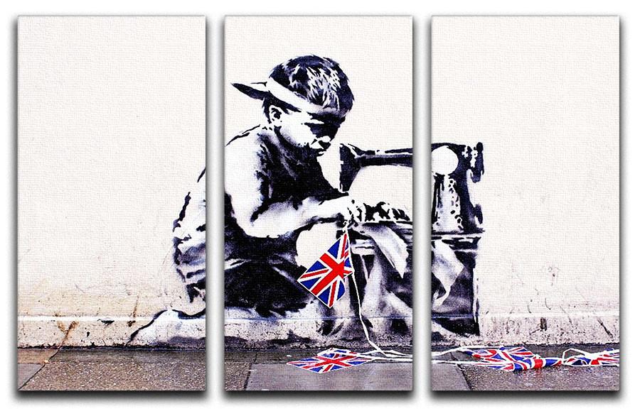 Banksy Slave Labour 3 Split Panel Canvas Print - Canvas Art Rocks