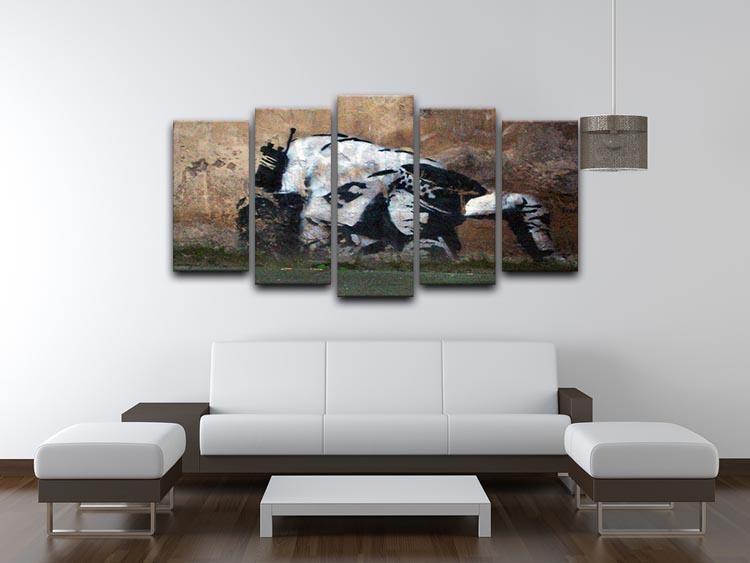 Banksy Snorting Policeman 5 Split Panel Canvas - Canvas Art Rocks - 3