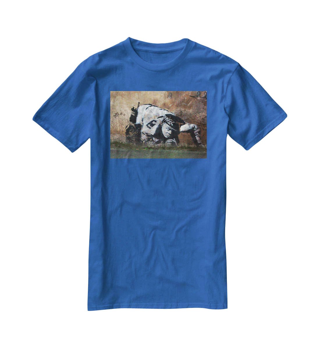 Banksy Snorting Policeman T-Shirt - Canvas Art Rocks - 2