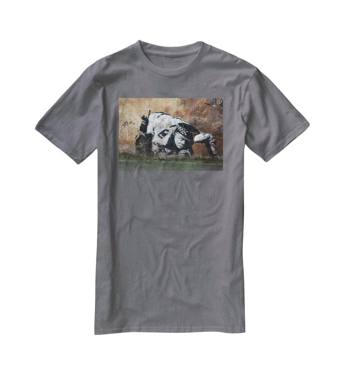 Banksy Snorting Policeman T-Shirt - Canvas Art Rocks - 3