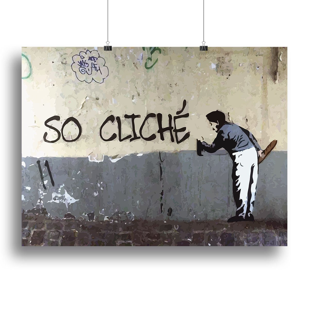 Banksy So Cliche Canvas Print or Poster