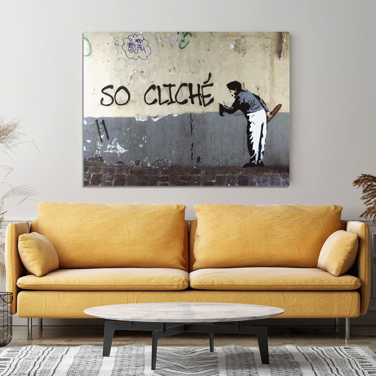 Banksy So Cliche Canvas Print or Poster
