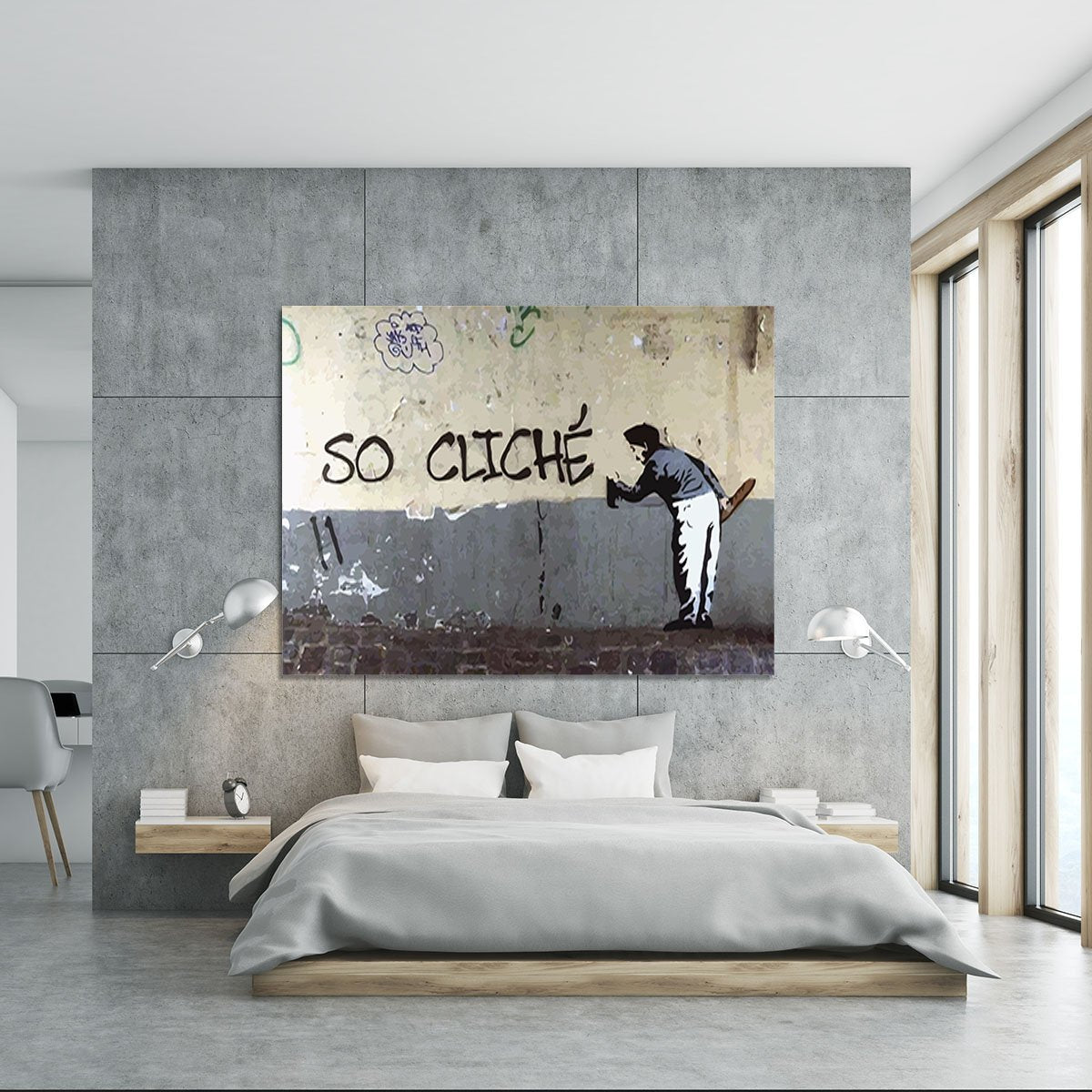 Banksy So Cliche Canvas Print or Poster