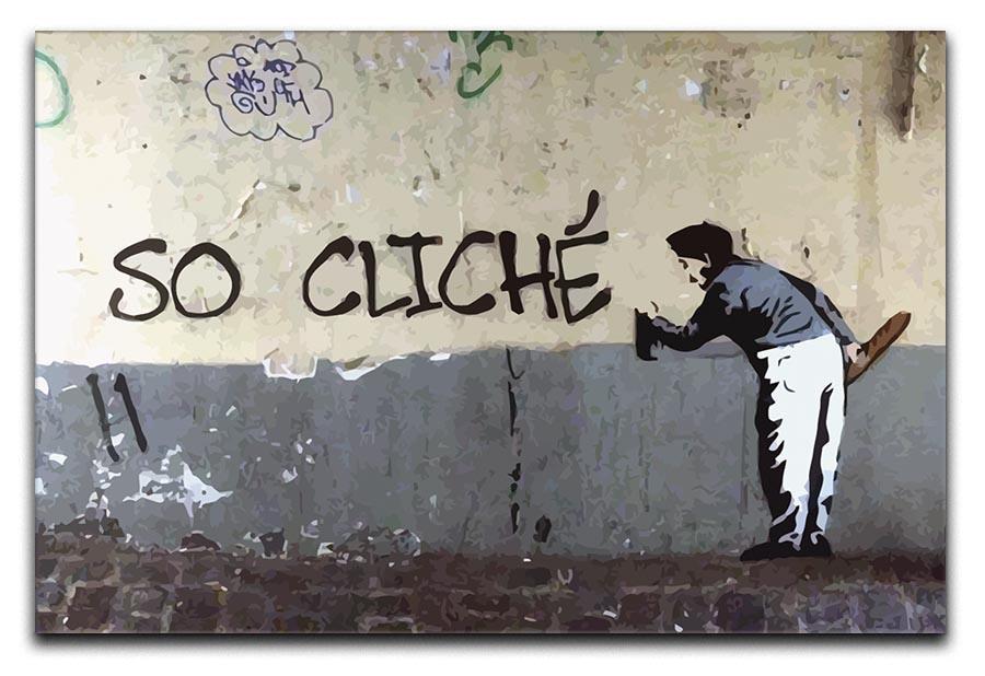 Banksy So Cliche Canvas Print or Poster  - Canvas Art Rocks - 1