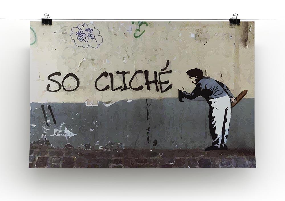 Banksy So Cliche Canvas Print or Poster - Canvas Art Rocks - 2