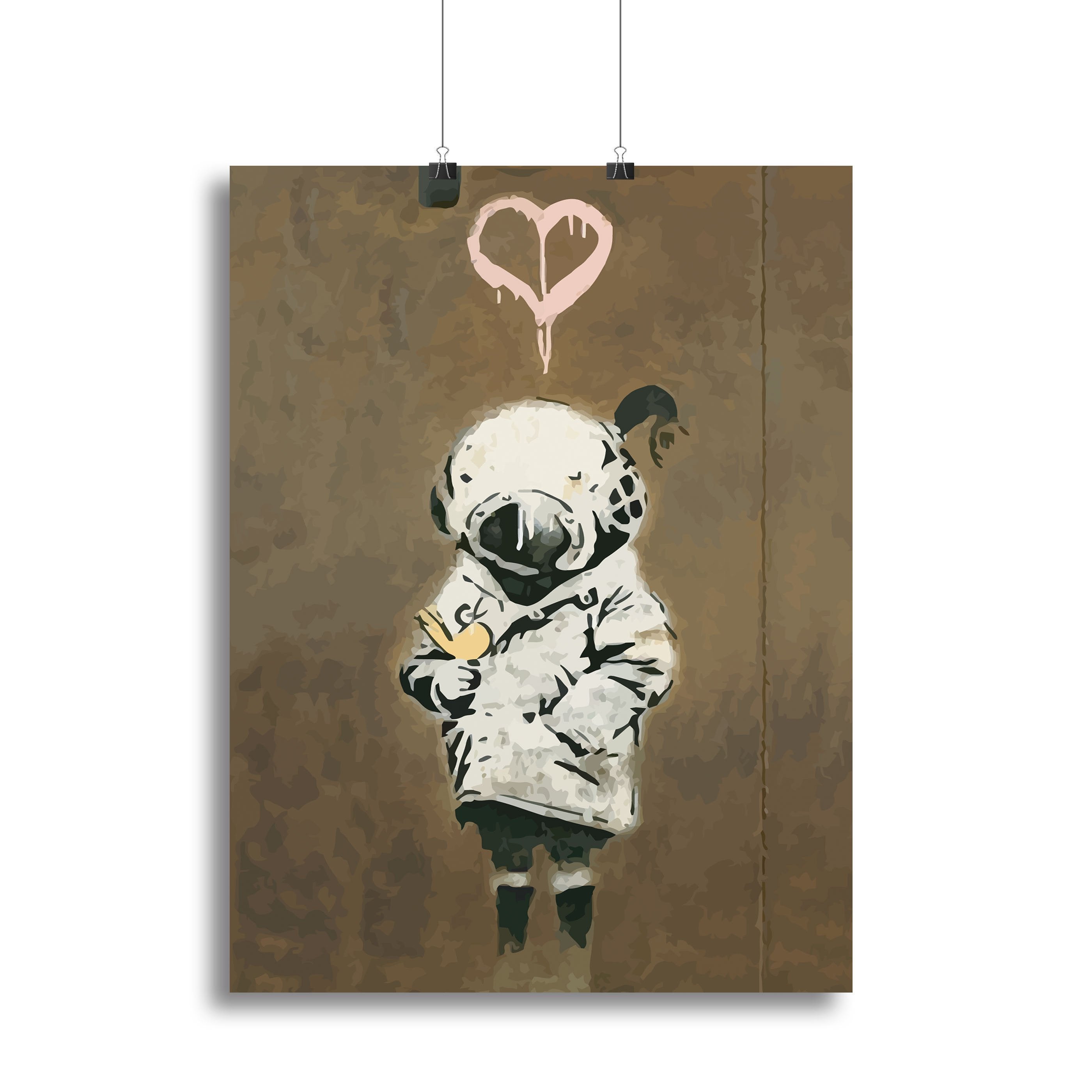 Banksy Space Girl And Bird Canvas Print or Poster