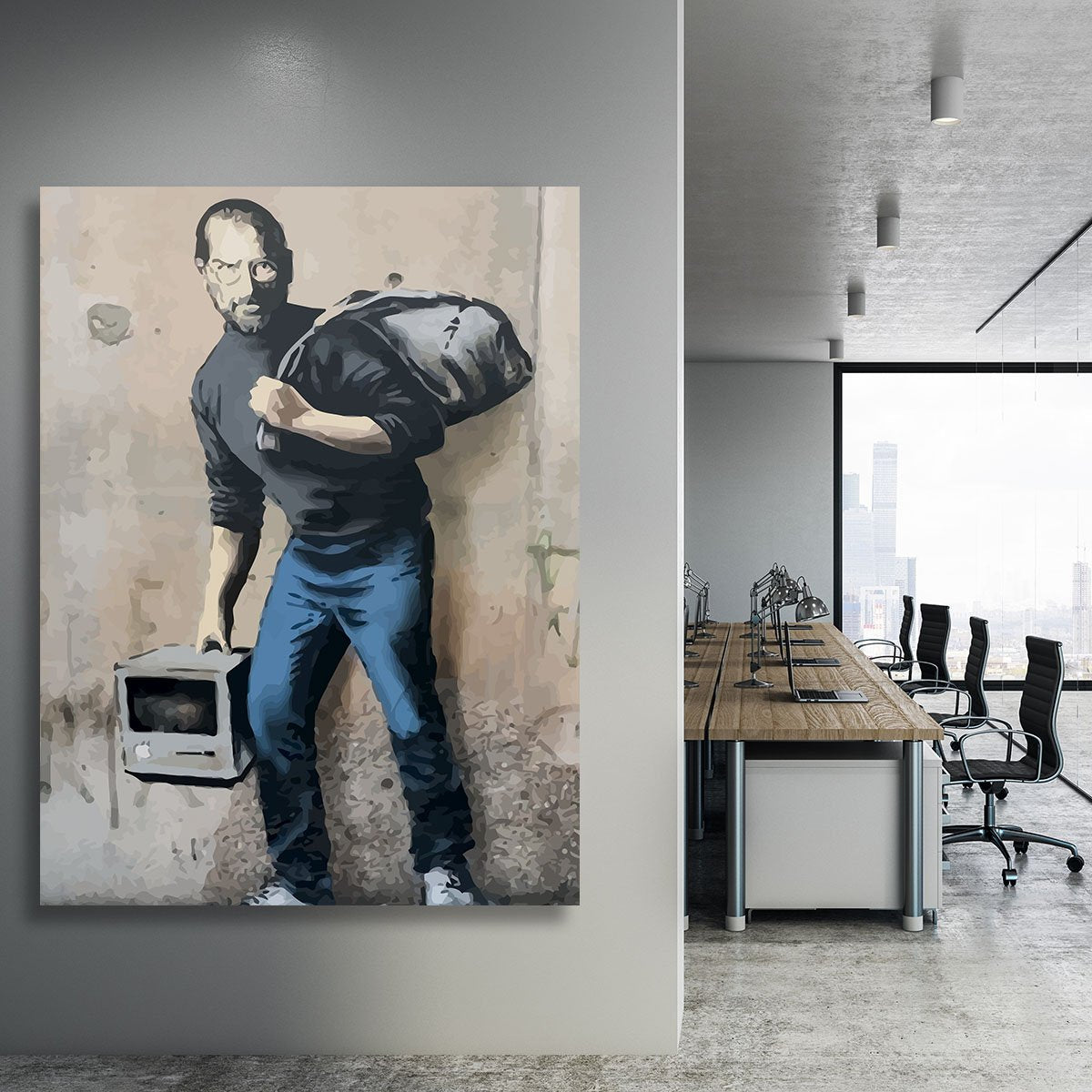 Banksy Steve Jobs Canvas Print or Poster