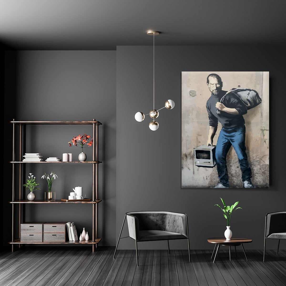 Banksy Steve Jobs Canvas Print or Poster