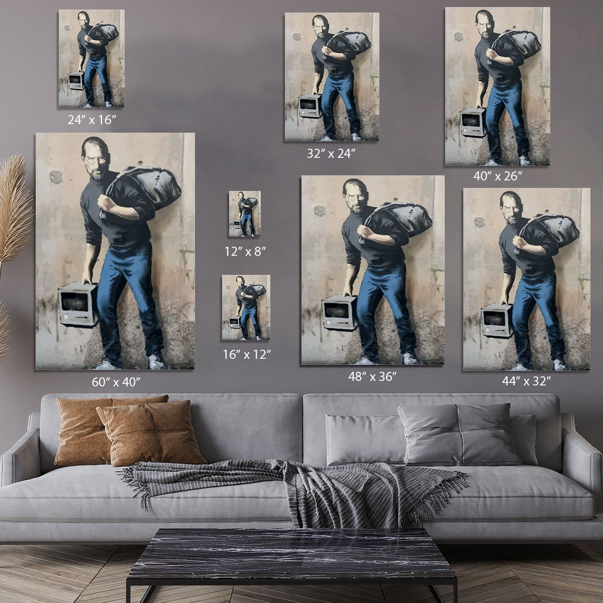Banksy Steve Jobs Canvas Print or Poster