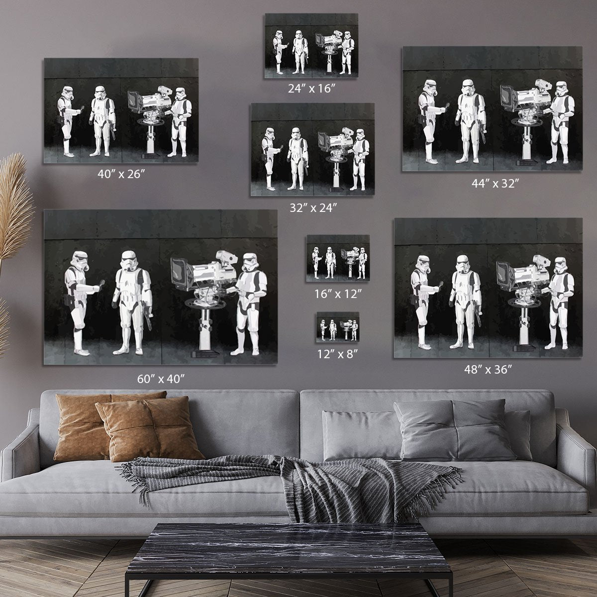 Banksy Stormtroopers Filming Oscars Canvas Print or Poster