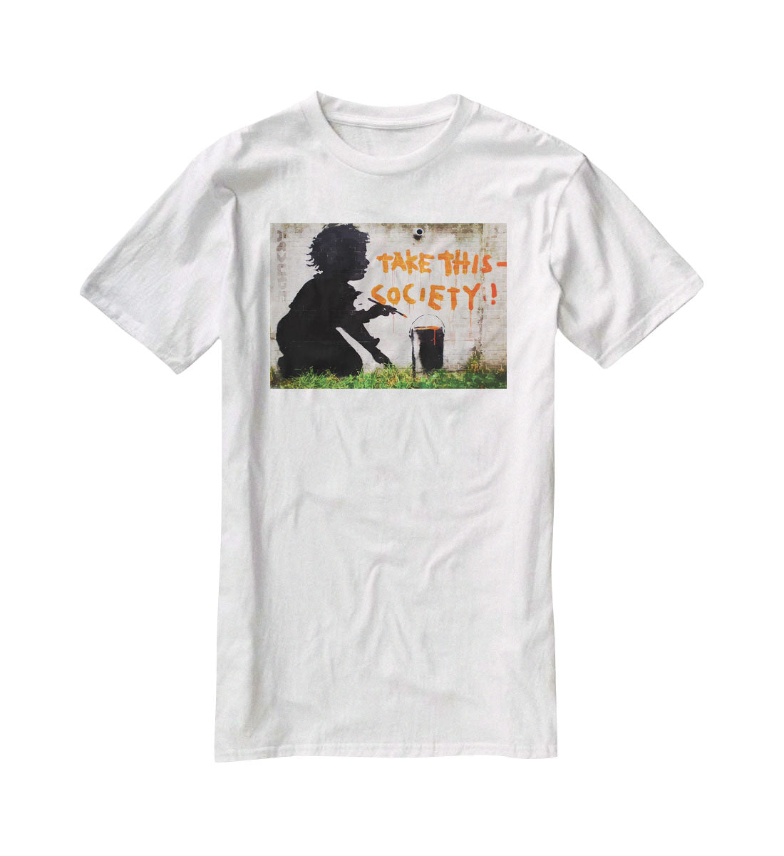 Banksy Take This Society T-Shirt - Canvas Art Rocks - 5