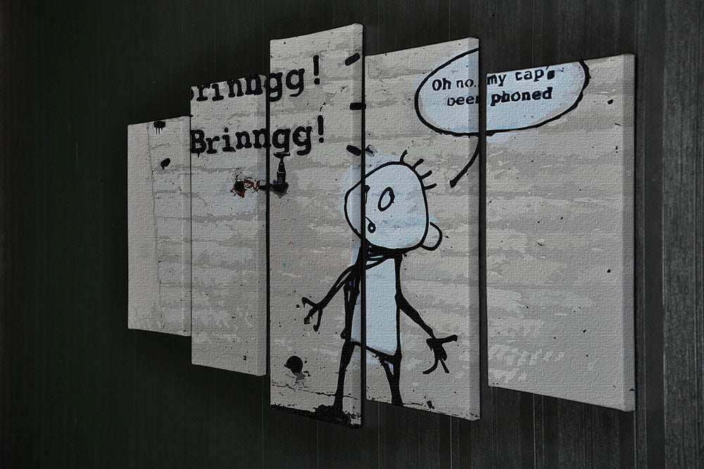 Banksy Tap Phoned 5 Split Panel Canvas - Canvas Art Rocks - 2