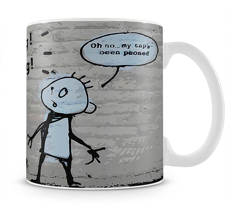 Banksy Tap Phoned Mug - Canvas Art Rocks - 1