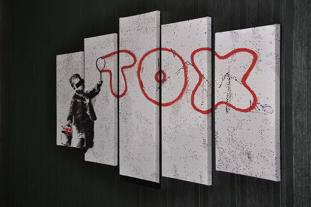 Banksy Tax 5 Split Panel Canvas - Canvas Art Rocks - 2