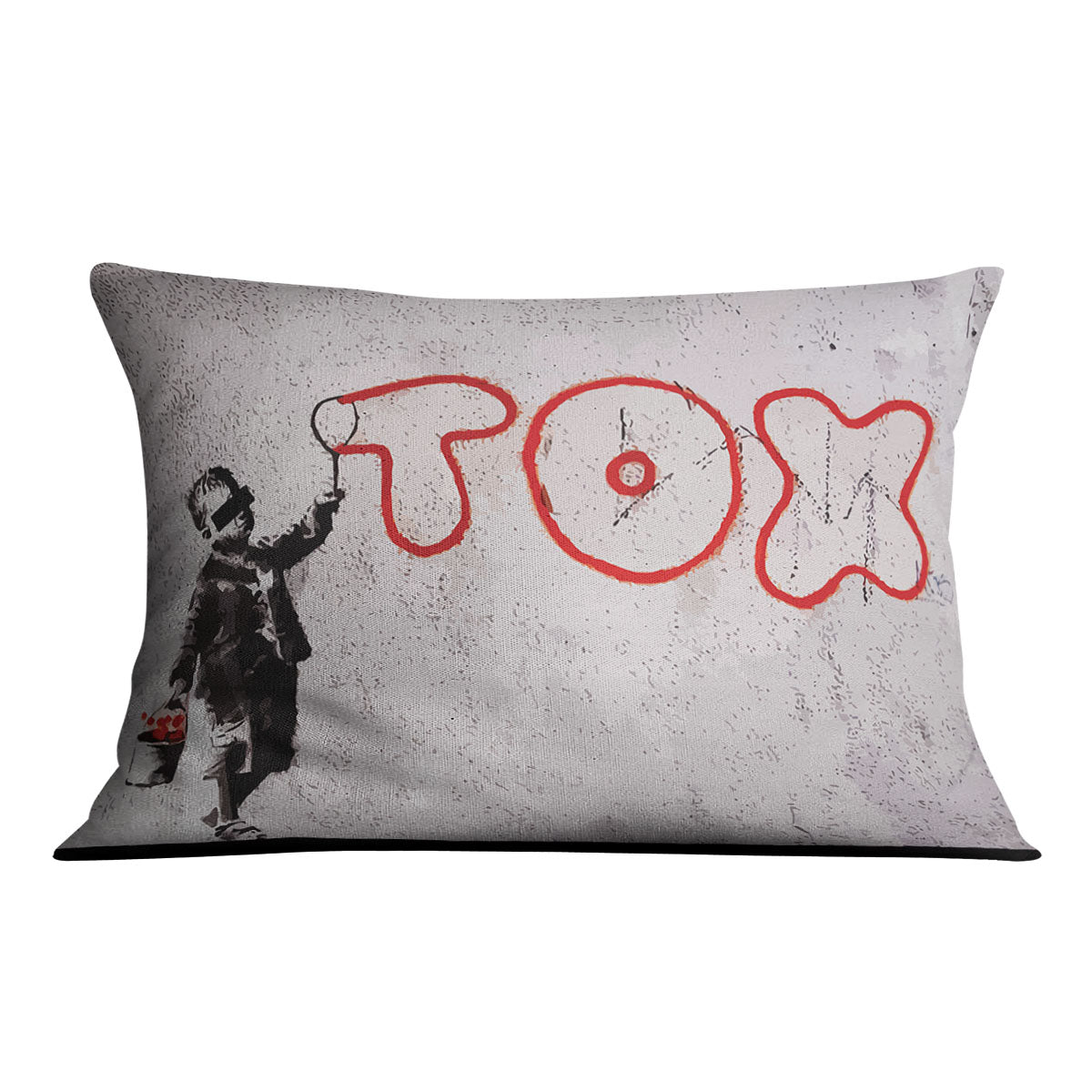 Banksy Tax Cushion - Canvas Art Rocks - 4