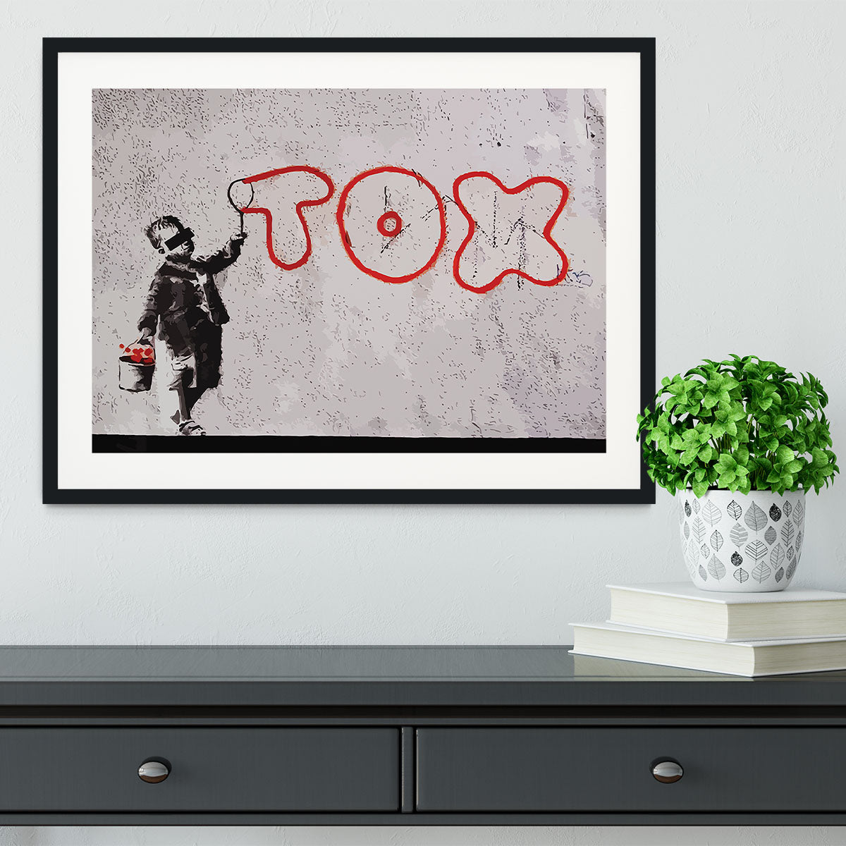 Banksy Tax Framed Print - Canvas Art Rocks - 1