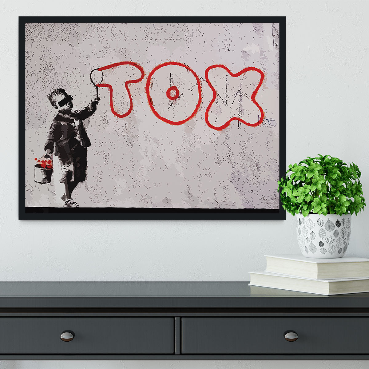 Banksy Tax Framed Print - Canvas Art Rocks - 2