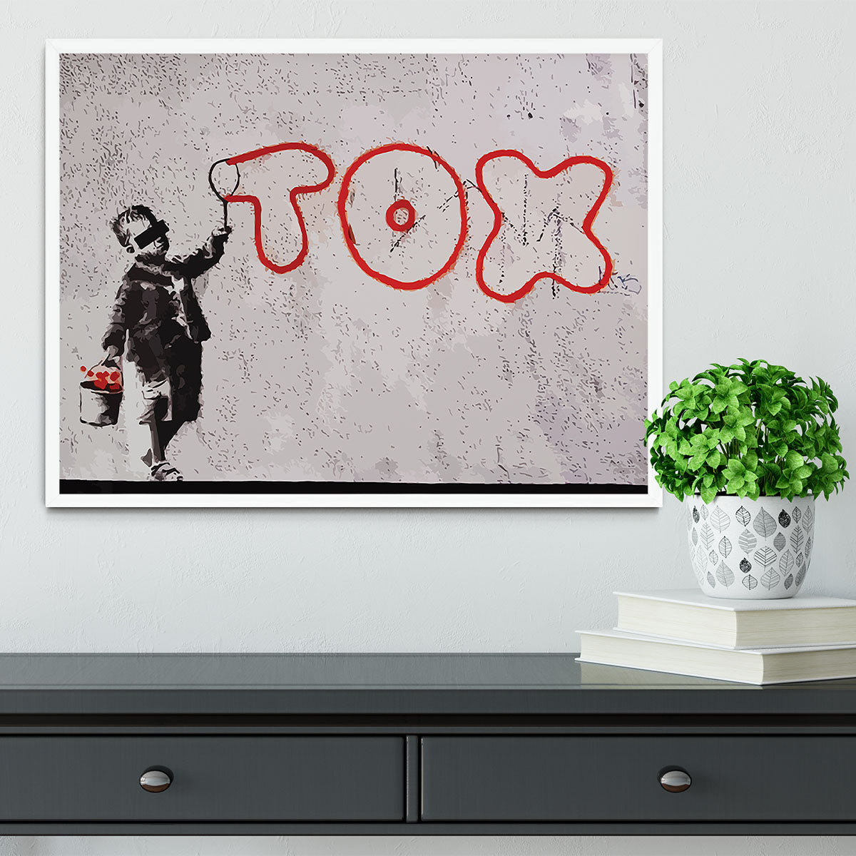 Banksy Tax Framed Print - Canvas Art Rocks -6