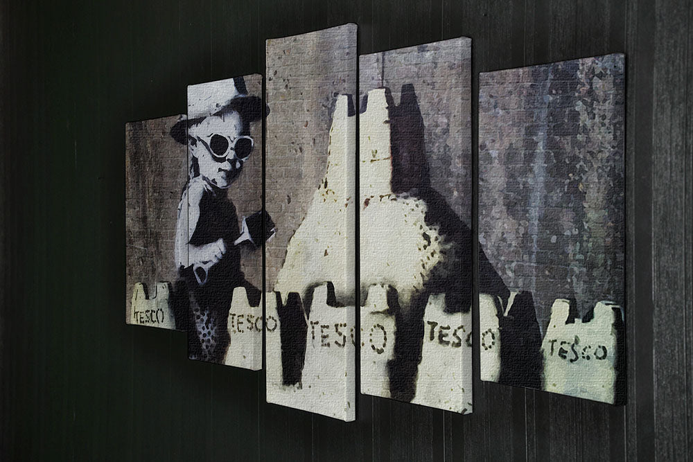 Banksy Tesco Sandcastle 5 Split Panel Canvas - Canvas Art Rocks - 2