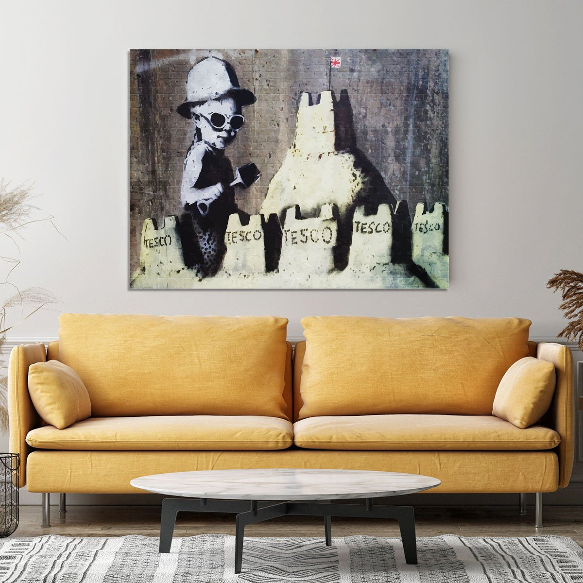 Banksy Tesco Sandcastle Canvas Print or Poster