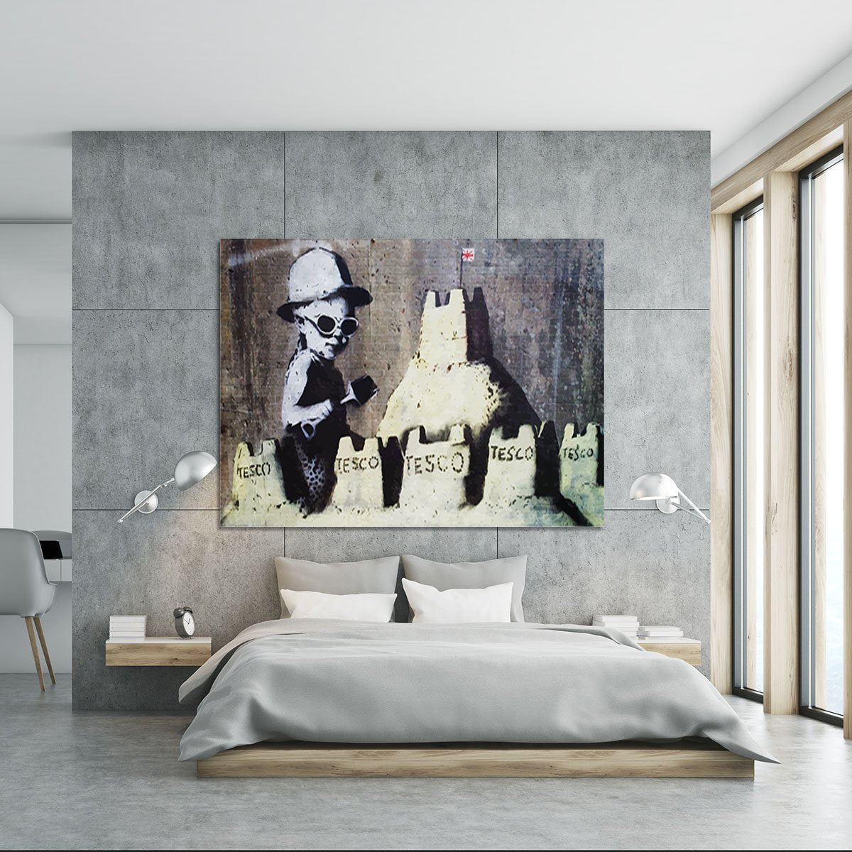 Banksy Tesco Sandcastle Canvas Print or Poster