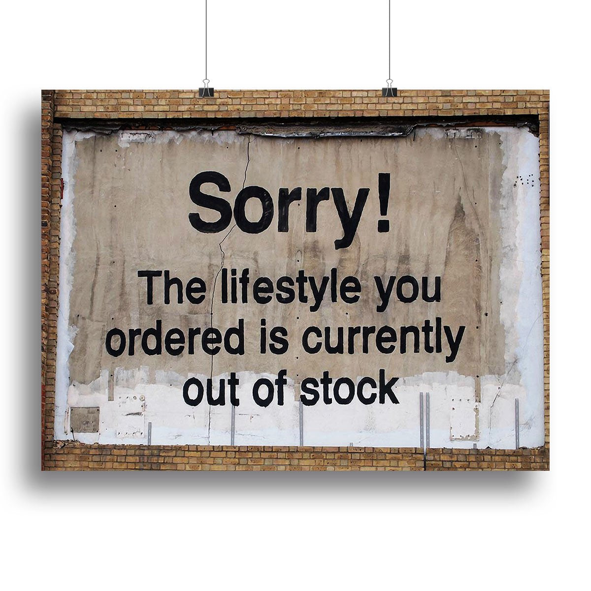 Banksy The Lifestyle You Ordered Canvas Print or Poster